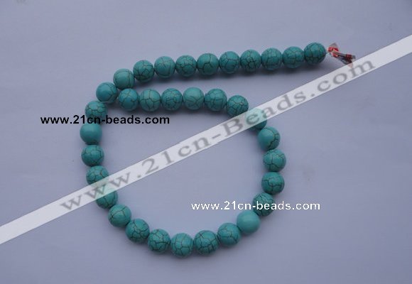 CTU02 15.5 inches 6mm round blue turquoise strand beads Wholesale