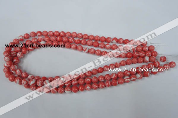 CTU1002 15.5 inches 8mm round synthetic turquoise beads wholesale