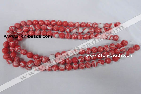 CTU1003 15.5 inches 10mm round synthetic turquoise beads wholesale