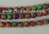 CTU1051 15.5 inches 6mm round synthetic turquoise beads wholesale