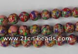 CTU1052 15.5 inches 8mm round synthetic turquoise beads wholesale