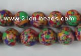 CTU1054 15.5 inches 12mm round synthetic turquoise beads wholesale