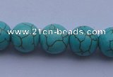 CTU11 15.5 inches 30mm round blue turquoise strand beads Wholesale