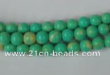 CTU1161 15.5 inches 6mm round synthetic turquoise beads wholesale