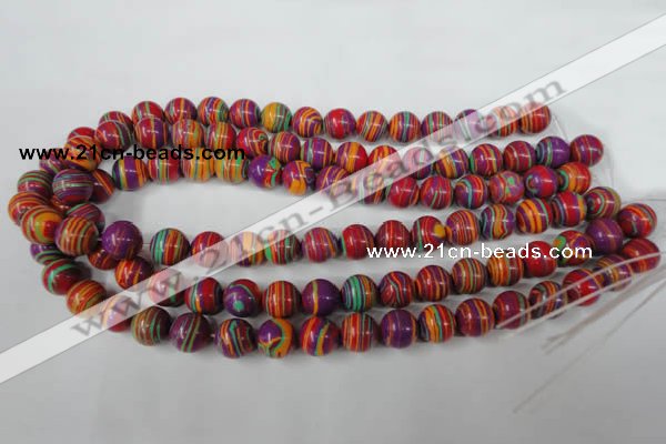 CTU1188 15.5 inches 10mm round synthetic turquoise beads wholesale