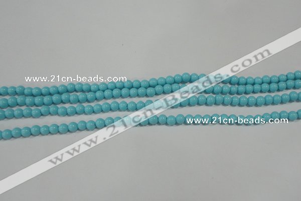 CTU1211 15.5 inches 6mm round synthetic turquoise beads