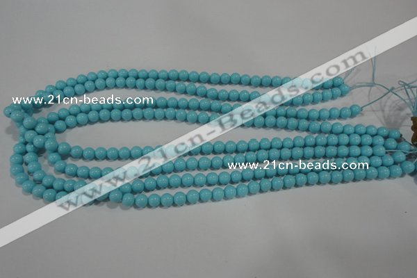 CTU1212 15.5 inches 8mm round synthetic turquoise beads