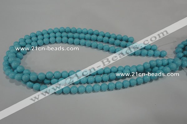 CTU1213 15.5 inches 10mm round synthetic turquoise beads