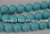 CTU1214 15.5 inches 12mm round synthetic turquoise beads