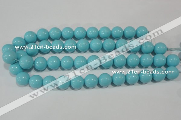 CTU1216 15.5 inches 16mm round synthetic turquoise beads