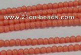 CTU1309 15.5 inches 2mm round synthetic turquoise beads