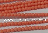 CTU1310 15.5 inches 3mm round synthetic turquoise beads