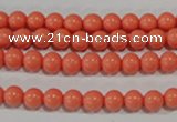 CTU1312 15.5 inches 6mm round synthetic turquoise beads