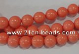 CTU1313 15.5 inches 8mm round synthetic turquoise beads