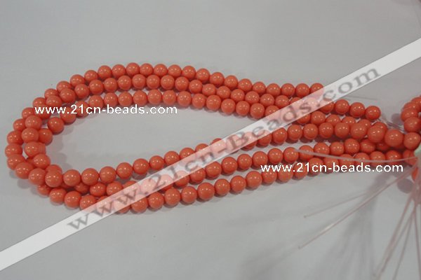 CTU1313 15.5 inches 8mm round synthetic turquoise beads