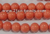 CTU1314 15.5 inches 10mm round synthetic turquoise beads