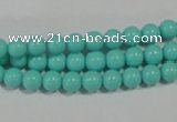 CTU1381 15.5 inches 5mm round synthetic turquoise beads