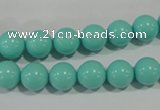 CTU1384 15.5 inches 10mm round synthetic turquoise beads