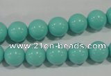 CTU1385 15.5 inches 12mm round synthetic turquoise beads