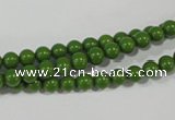 CTU1391 15.5 inches 5mm round synthetic turquoise beads