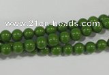 CTU1392 15.5 inches 6mm round synthetic turquoise beads