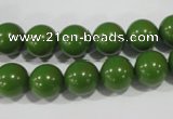 CTU1395 15.5 inches 12mm round synthetic turquoise beads