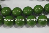 CTU1396 15.5 inches 14mm round synthetic turquoise beads