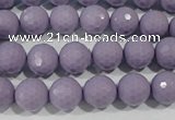 CTU1412 15.5 inches 8mm faceted round synthetic turquoise beads