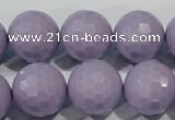 CTU1417 15.5 inches 18mm faceted round synthetic turquoise beads