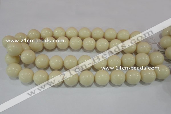 CTU1439 15.5 inches 20mm round synthetic turquoise beads