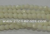 CTU1441 15.5 inches 3mm faceted round synthetic turquoise beads