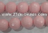 CTU1517 15.5 inches 16mm faceted round synthetic turquoise beads