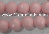 CTU1518 15.5 inches 18mm faceted round synthetic turquoise beads