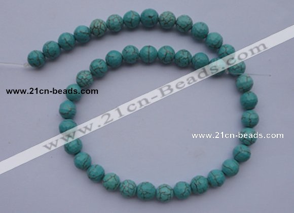 CTU16 15.5 inches 16mm faceted round blue turquoise beads Wholesale