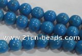 CTU1620 15.5 inches 4mm round synthetic turquoise beads