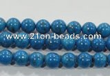 CTU1622 15.5 inches 8mm round synthetic turquoise beads