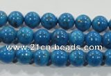 CTU1623 15.5 inches 10mm round synthetic turquoise beads