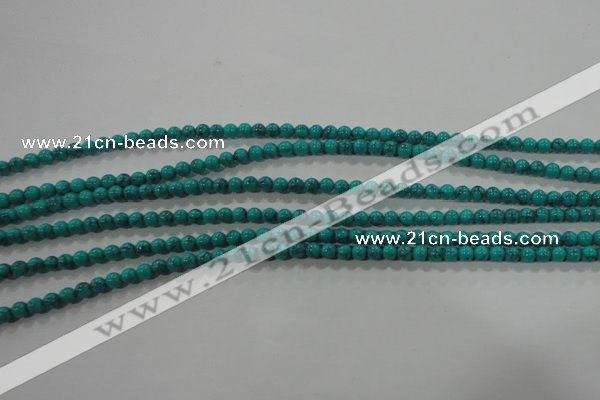 CTU1671 15.5 inches 4mm round synthetic turquoise beads