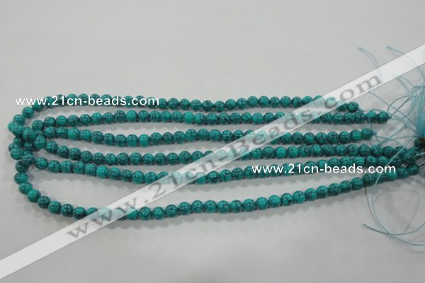 CTU1672 15.5 inches 6mm round synthetic turquoise beads