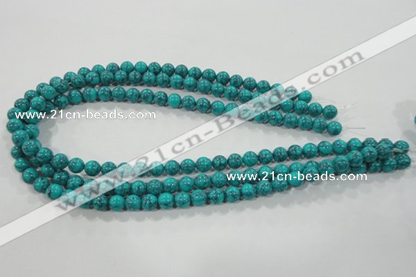 CTU1673 15.5 inches 8mm round synthetic turquoise beads