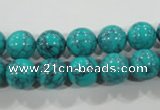 CTU1674 15.5 inches 10mm round synthetic turquoise beads