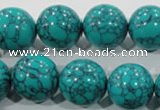 CTU1678 15.5 inches 18mm round synthetic turquoise beads