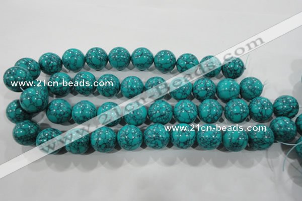 CTU1678 15.5 inches 18mm round synthetic turquoise beads