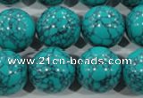 CTU1679 15.5 inches 20mm round synthetic turquoise beads