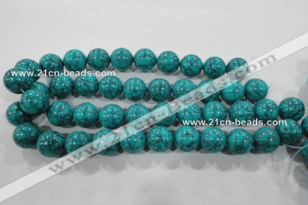 CTU1679 15.5 inches 20mm round synthetic turquoise beads