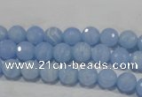 CTU1742 15.5 inches 6mm faceted round synthetic turquoise beads