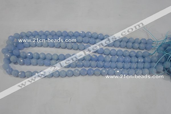 CTU1742 15.5 inches 6mm faceted round synthetic turquoise beads