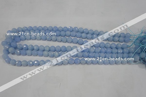 CTU1743 15.5 inches 8mm faceted round synthetic turquoise beads