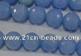 CTU1745 15.5 inches 12mm faceted round synthetic turquoise beads