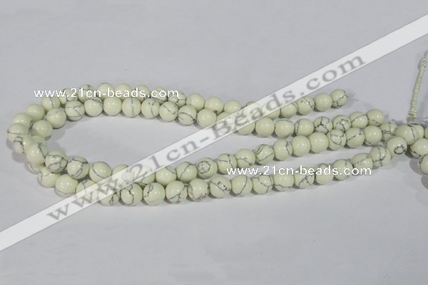 CTU1792 15.5 inches 6mm round synthetic turquoise beads
